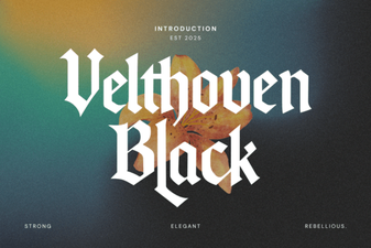 Creative Projects with Velthoven Black Font