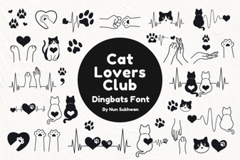 Cat Lovers Club Font: Whimsical Design for Pet Creations