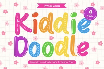 Kiddie Doodle Font - Fun Playful Display Typeface for Kids Designs