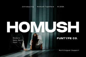Homush Font: a Creative Typeface for Bold Design Projects