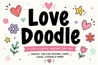 Charming Love Doodle Font for Creative Design Projects