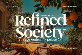 Refined Society Font – Elegant Serif Typeface for Timeless Design